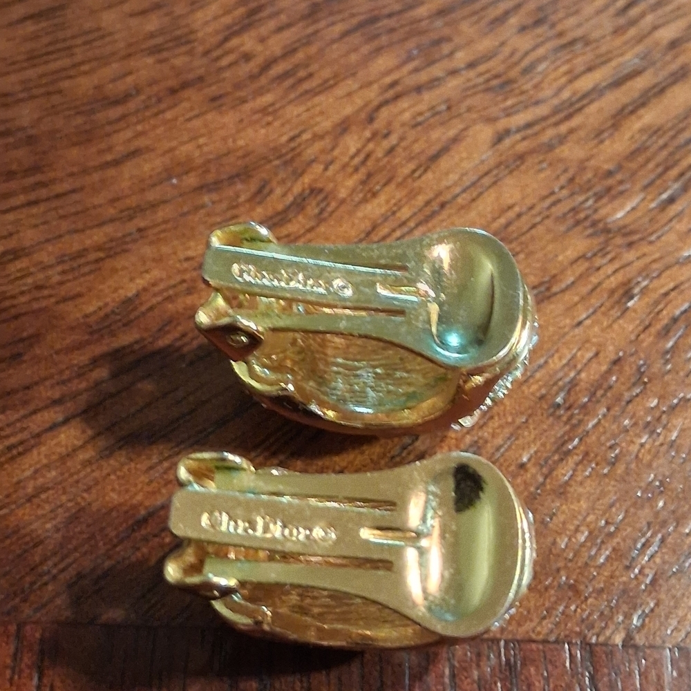 Elegant Gold and Silver Crystal Earrings - Picture 5 of 6